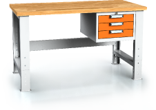Pracovní stůl alcera UNI - deska - noha - noha - závěsný kontejner 700 - 1055 x 1500 x 700